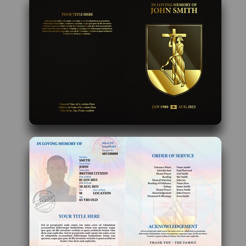 Passport-Style booklet Design Contest Design réalisé par ArtisteXz