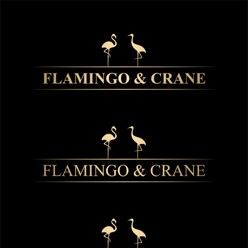 Flamingo & Crane Design by CostinLogopus