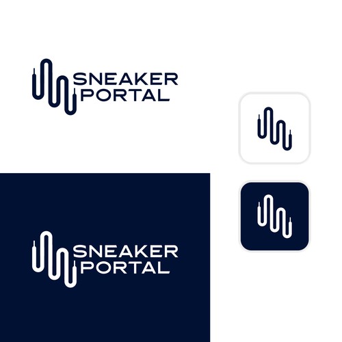 sneaker resale store workflow automation software - modern tech logo design Design by AYASANAS