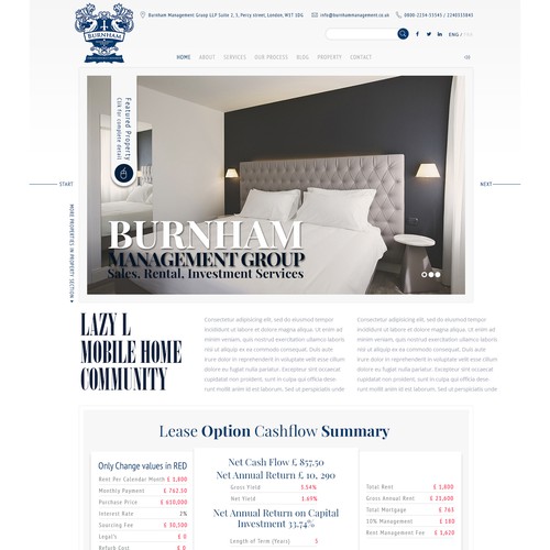 Real Estate Property Page Design Design by U.Ahmed