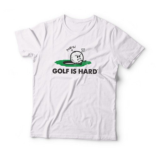 Create a T-Shirt design for fun and unique shirts - catchy slogan - Golf is hard® Ontwerp door OrangeCrush