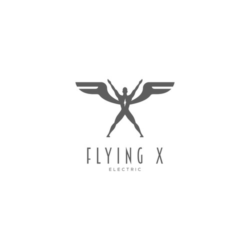 Flying X Electric Logo Design by Cosmin Virje