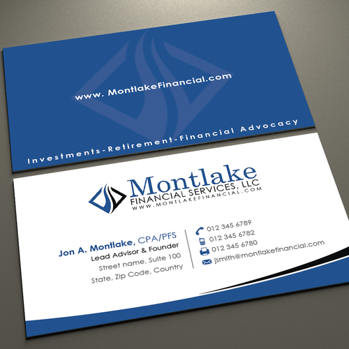 Business card needed for start-up registered investment adviser ...