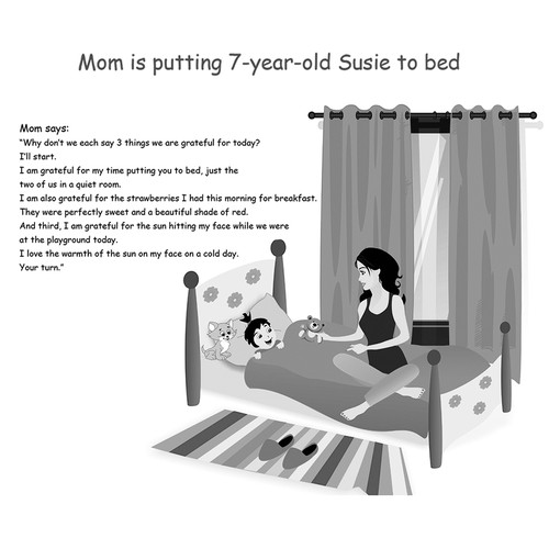 Create a fun contemporary illustration for a positive parenting book