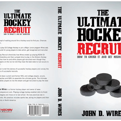 Book Cover for "The Ultimate Hockey Recruit" Design by line14