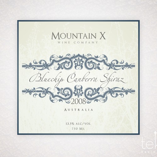 Mountain X Wine Label デザイン by Lauratek