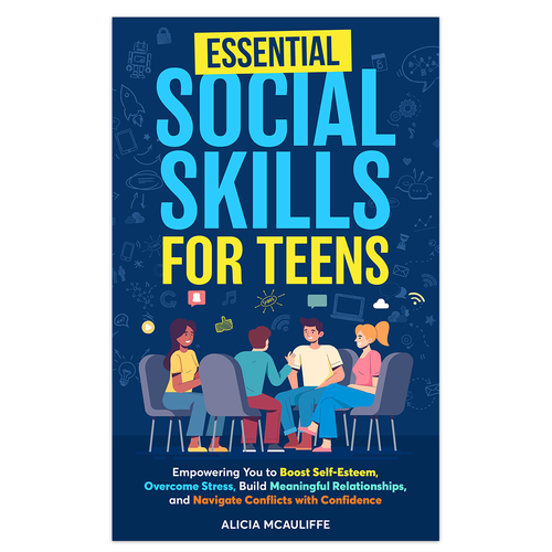 Design an engaging and creative book cover for a book on Life Skills for Teens Design by Knorpics