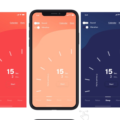 Interface Designs for Timer/Meditation app Design by Volodymyr Boiarinov