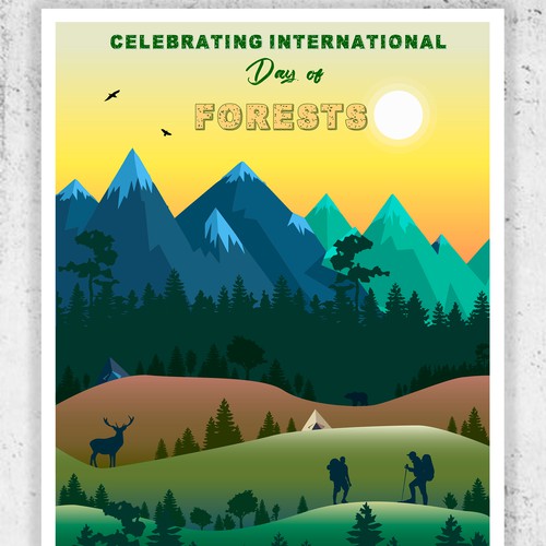 Awesome Poster for International Day of Forests Diseño de Ketrin Chern