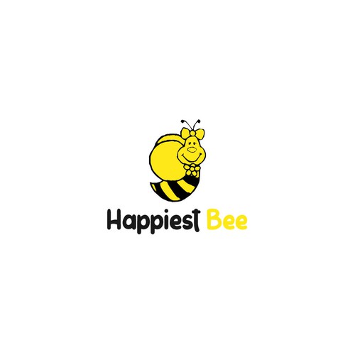 Design a cute, happy logo for Happiest Bee. Design by widodo1995