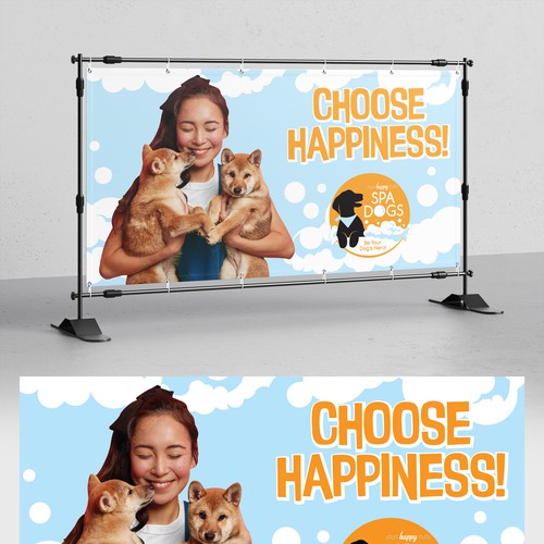 Choose Happiness Banner Design Design by FlipVinoya