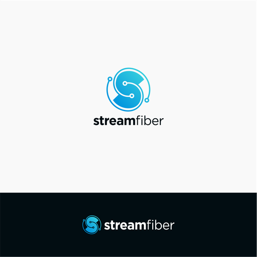 Stream Fiber Logo Design by hoGETz