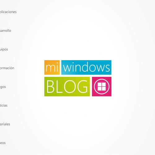 Looking for the first logo for Mi Windows Blog Design by ElFenix