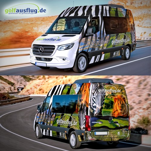 Mini Bus wraping for touristik Mercedes Sprinter Design by adelea