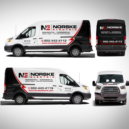 Van Wrap for Electrical Company - Logos and Specs attached! Design by J.Chaushev