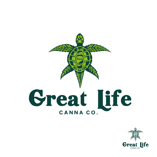 Cannabis Dispensary Logo with a turtle theme Design by Ali Mursyid