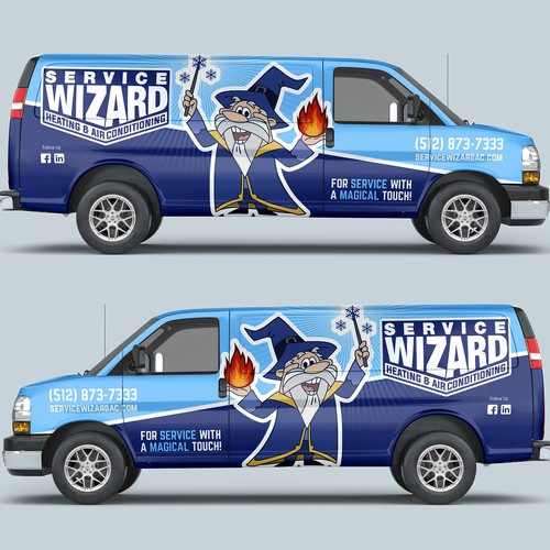 HVAC Service Van Wrap Design Design by ezesol™