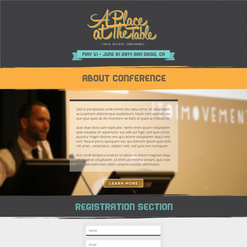 Create an event registration for a youth-based conference Design von RODE dizajn