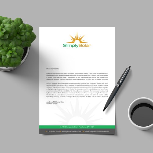 "Renewable Energy Company Letterhead" Design réalisé par RENEXIT