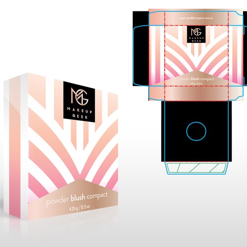 Makeup Geek Blush Box w/ Art Deco Influences Design by HollyMcA