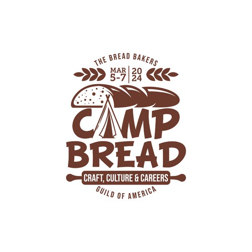 Seeking a playful and evocative logo for Camp Bread--an event for professional bakers Design by Astart