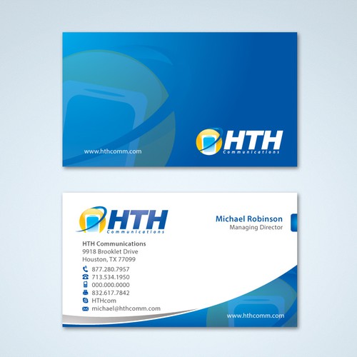 Business Card for HTH Communications Design by Tcmenk