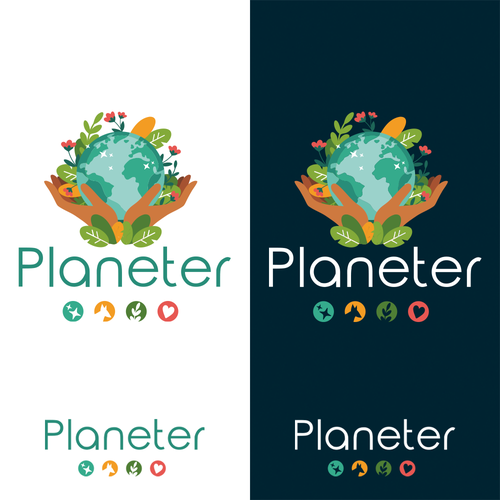 Create an inspiring logo for Positive Planet People Design by Ameline Studio