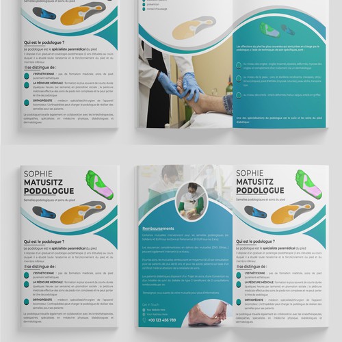 Créer une brochure de présentation pour une podologue