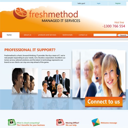 Freshmethod needs a new Web Page Design Design by Nazmun18