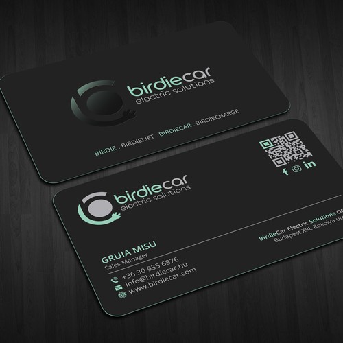 business card for company called birdie Design by Lvana_art©