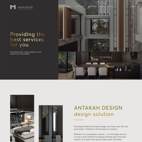 Designs site design for elite high end interior designer 