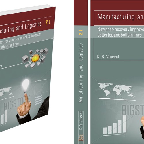 Book Cover for a book relating to future directions for manufacturing and logistics  Diseño de IMDesigns