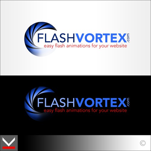 FlashVortex.com logo Design by V&K