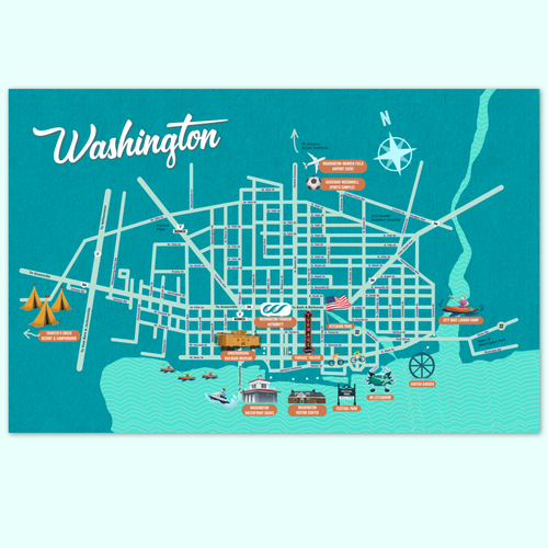 Design di Design A Contemporary & Creative Illustrated Map di bethstudio