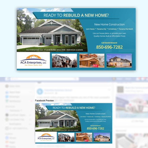 New Home Construction Adv for Facebook | Banner ad contest