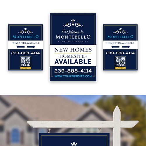 Upscale and Sophisticated New Homes for Sale - Signage Design by GraphicVersa