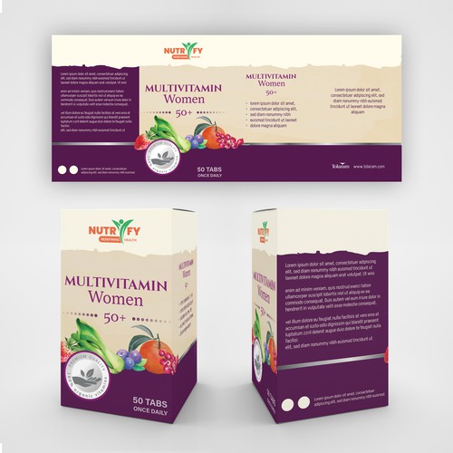 Design a premium packaging for Multivitamin for women 50+ brand for Nigerian Consumers Design réalisé par SRGrafica