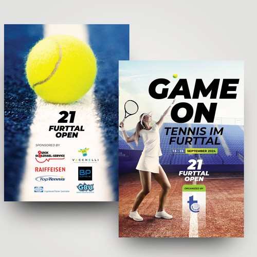 Aces & Action: Cool Flyer for a Tennis Tournament Design by _Blue_