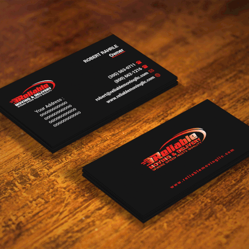 Business Card Design for Moving Company Design by Allin1 design