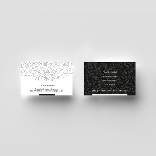 Jazz Musician Business Card Business Card Contest 99designs