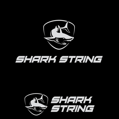 Shark String Logo Design by citra1988