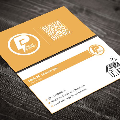 Modern Business Card Design for Electric Energy and Solar Company Design by Brandmaker artist