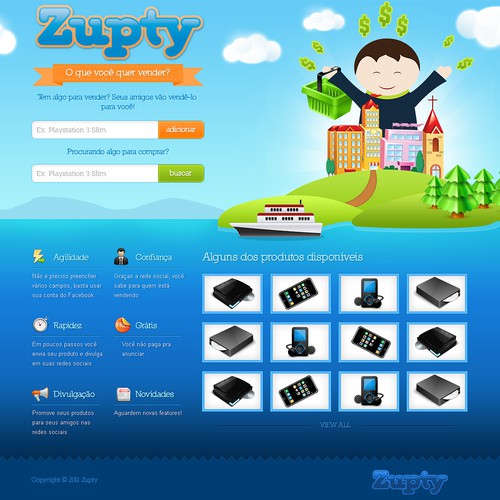 website design for Zupty Design por DandyaCreative