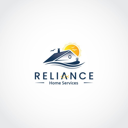 Logo for Reliable and Trustworthy Home Services Company Located on the Beach Design by Guavanaboy