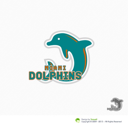 99designs community contest: Help the Miami Dolphins NFL team re-design its logo! Diseño de teawell