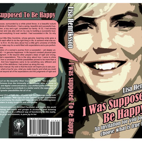 "I was supposed to be happy" - Book cover for Swedish Self Help Icon Design by Banateanul