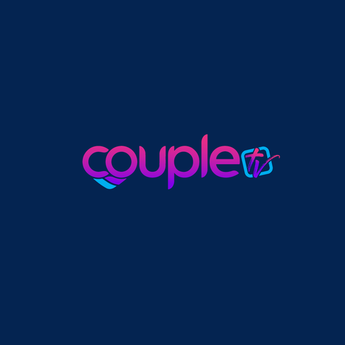 Couple.tv - Dating game show logo. Fun and entertaining. Diseño de Sufiyanbeyg™