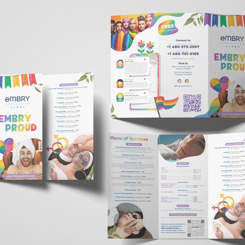 Design a LGBTQ Pride brochure for med spa Design by mvsoriano.designer