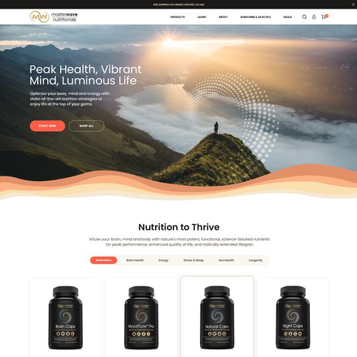 Design the "sexiest" and most powerful health supplements website on the planet Design by netGuruMedia