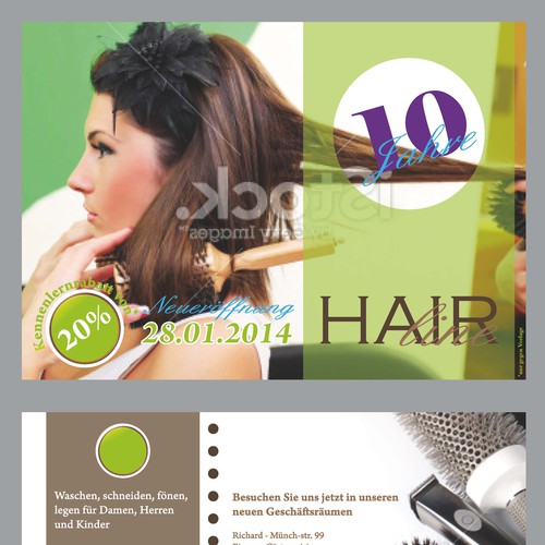 Auffallendes Flyerdesign Fur Neueroffnung Eines Friseur Wettbewerb In Der Kategorie Postkarte Flyer Print 99designs